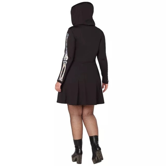 Spirit Black Skeleton Dress with Colorful Accents - Picture 2 of 5